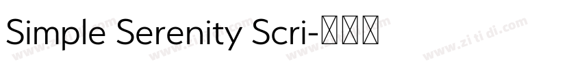 Simple Serenity Scri字体转换